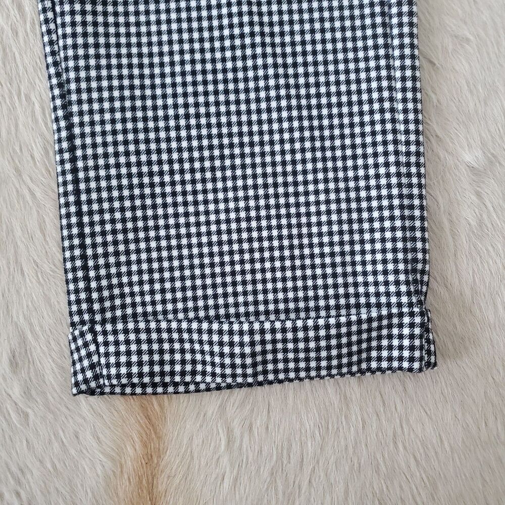 Dickies Women's Pants Size 1 Black White Gingham Cropped Rolled Hem Vintage Vibe - Picture 9 of 9